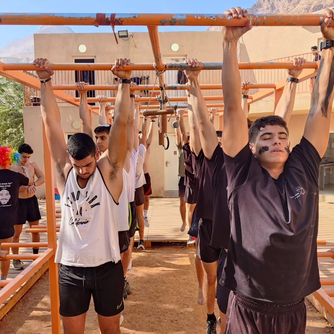 דויד ששון ז״ל באימון במכינת מלח הארץ